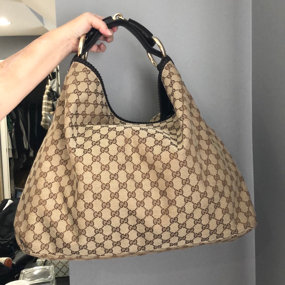 Gucci XL large hobo with leather horse it handle